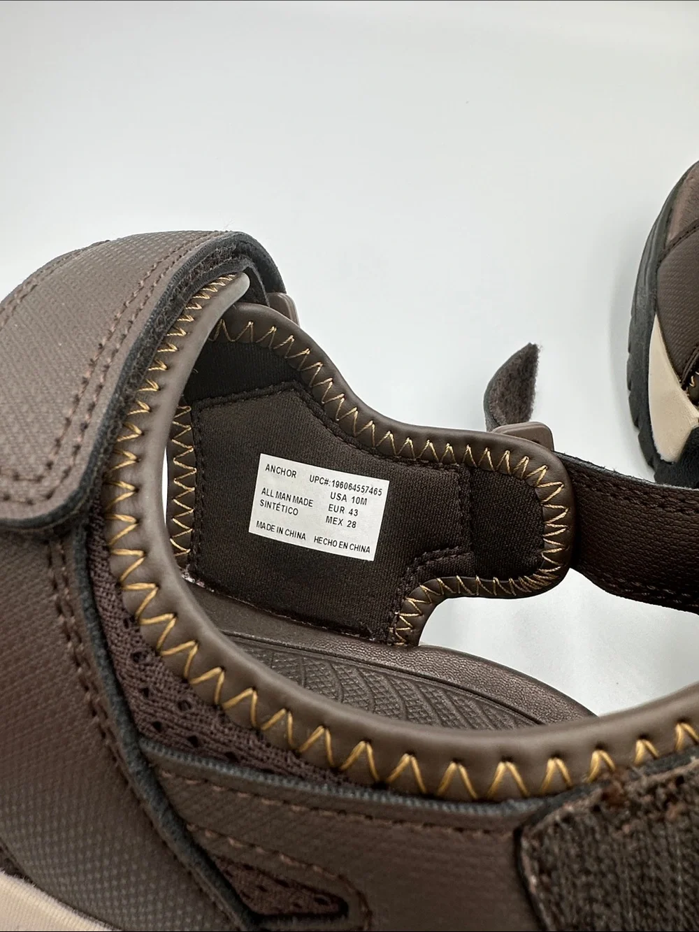 NWT Eddie Bauer Anchor Brown Sport Sandals Men’s Size 10M Comfort Outdoor Hiking